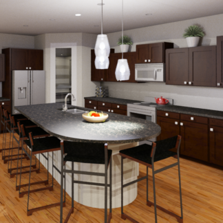 3 Pendant Cluster Pre-wires Above Kitchen Island