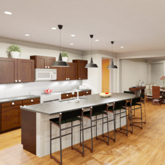 3 Pendant Pre-wires Above Kitchen Island
