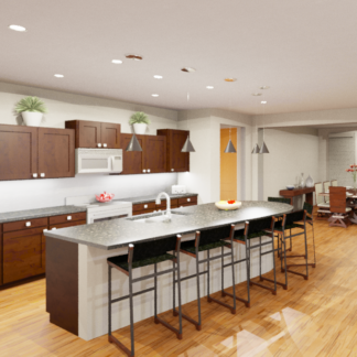 5 Pendant Pre-wires Above Kitchen Island